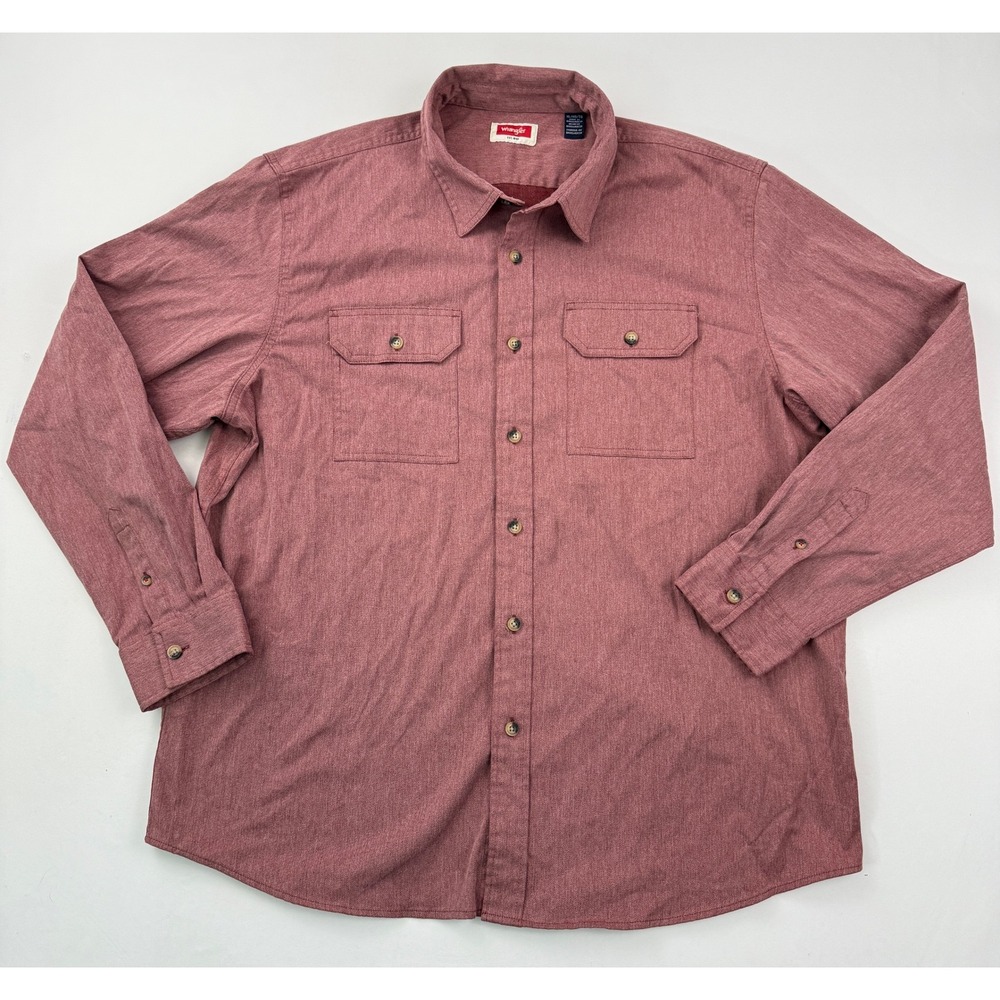 Wrangler Flannel Shirt‎ Button Up Long Sleeve Pockets Casual XL